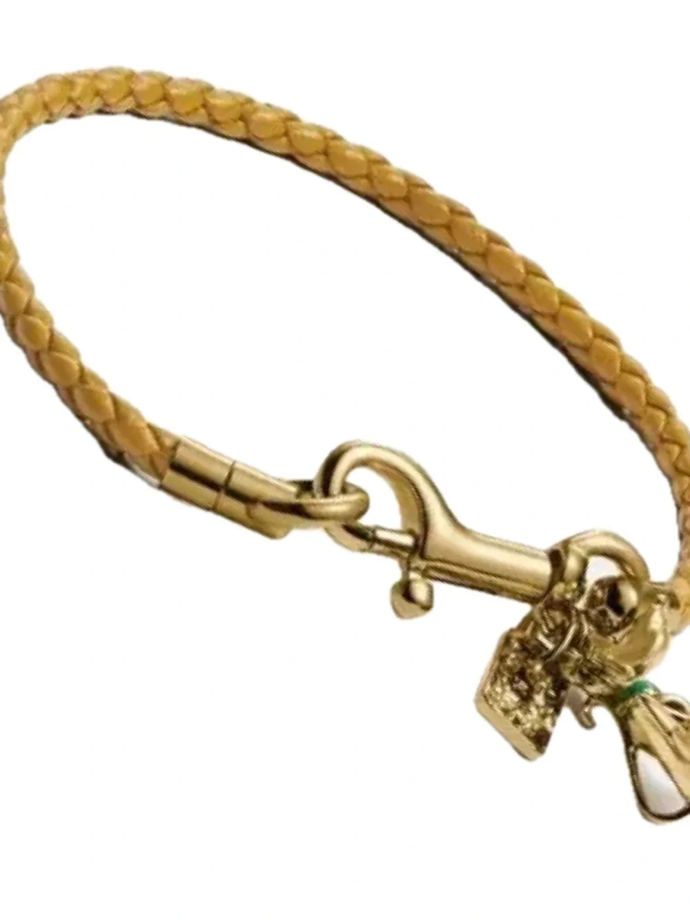 Disney X Coach Pluto Gold Plated And Braided Friendship Bracelet And Necklace